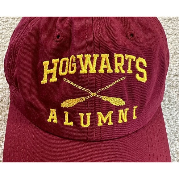 Hogwarts Alumni Strap Back Hat Red Adjustable Baseball Cap Harry Potter - Picture 2 of 10